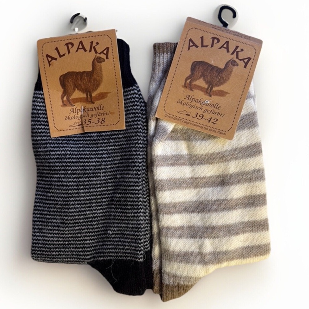 Alpaca Wool Socks - lot of 2 - Women’s Size Small